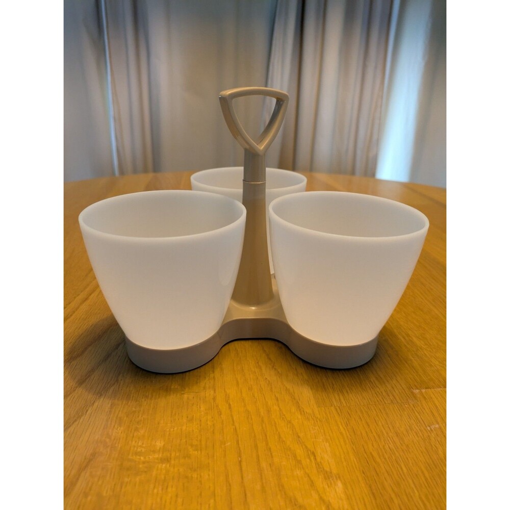 Vintage 70s Tupperware Condiment Caddy Set No Lids Or Spoon Great Condition!